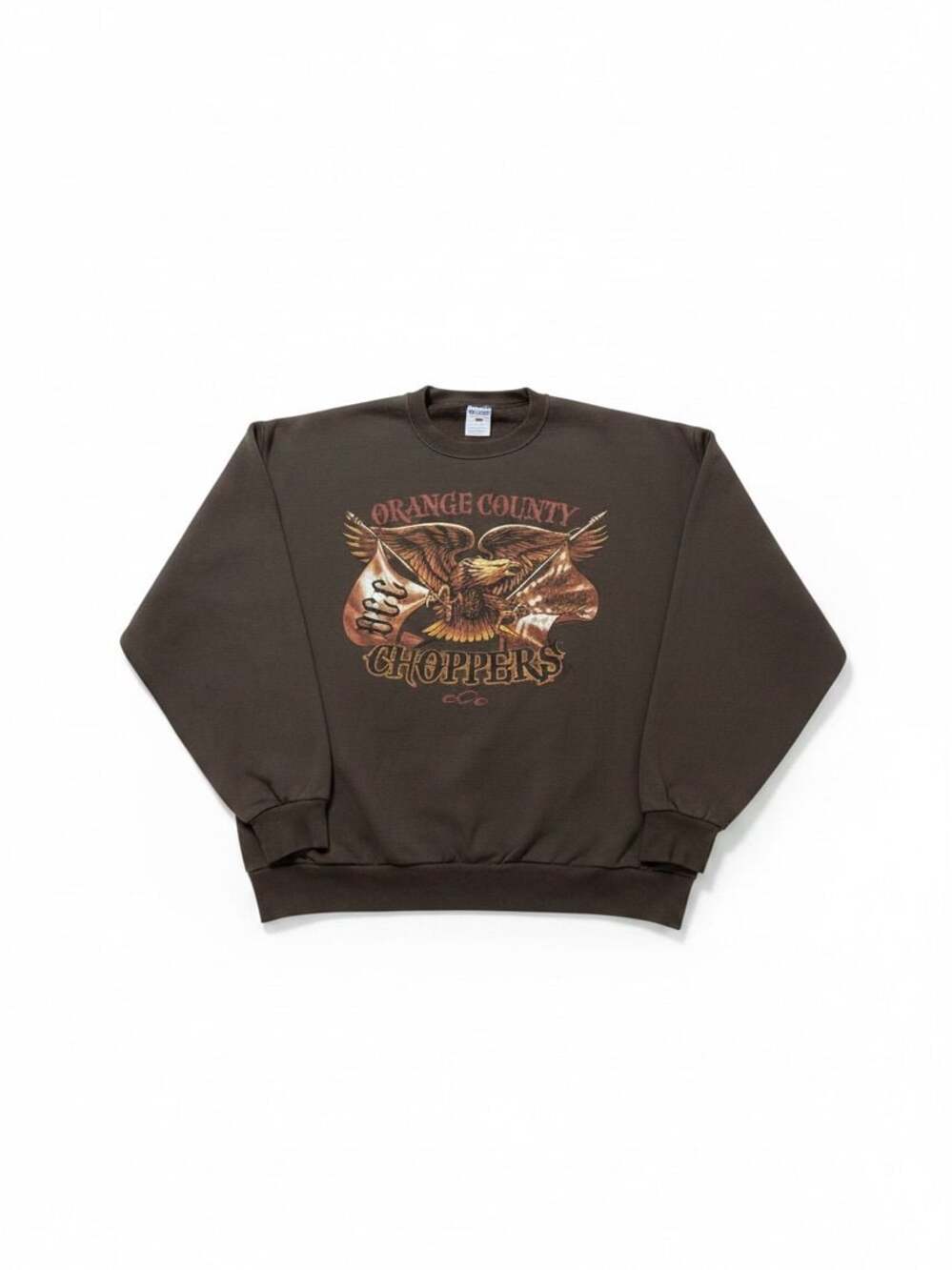 Vintage 90s/Y2K Orange County Choppers Biker Eagle & American Flag Pullover